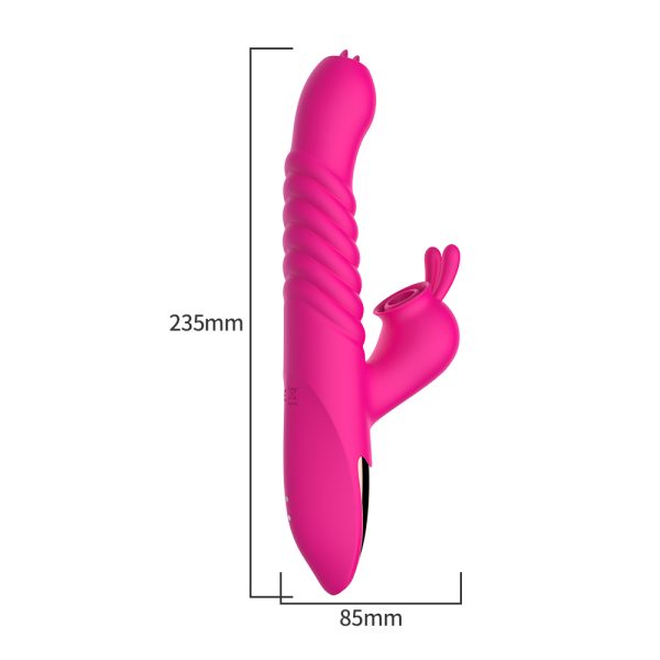 Vibrador Com Vai e Vem e Língua + Estimulador com Sucção USB - Image 9