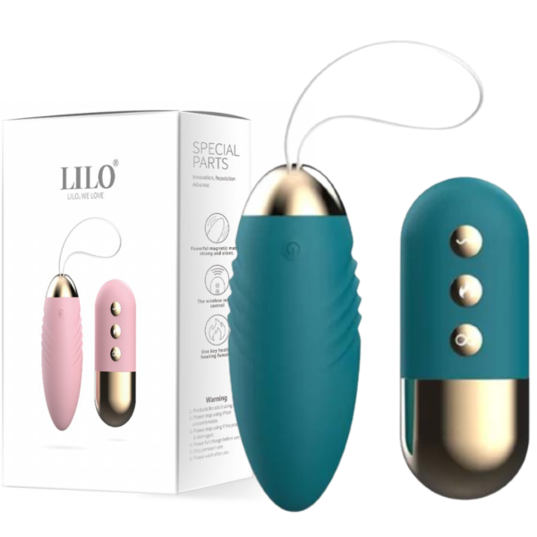 Vibrador Bullet Verde C/ Aquecimento + Controle Recarregável