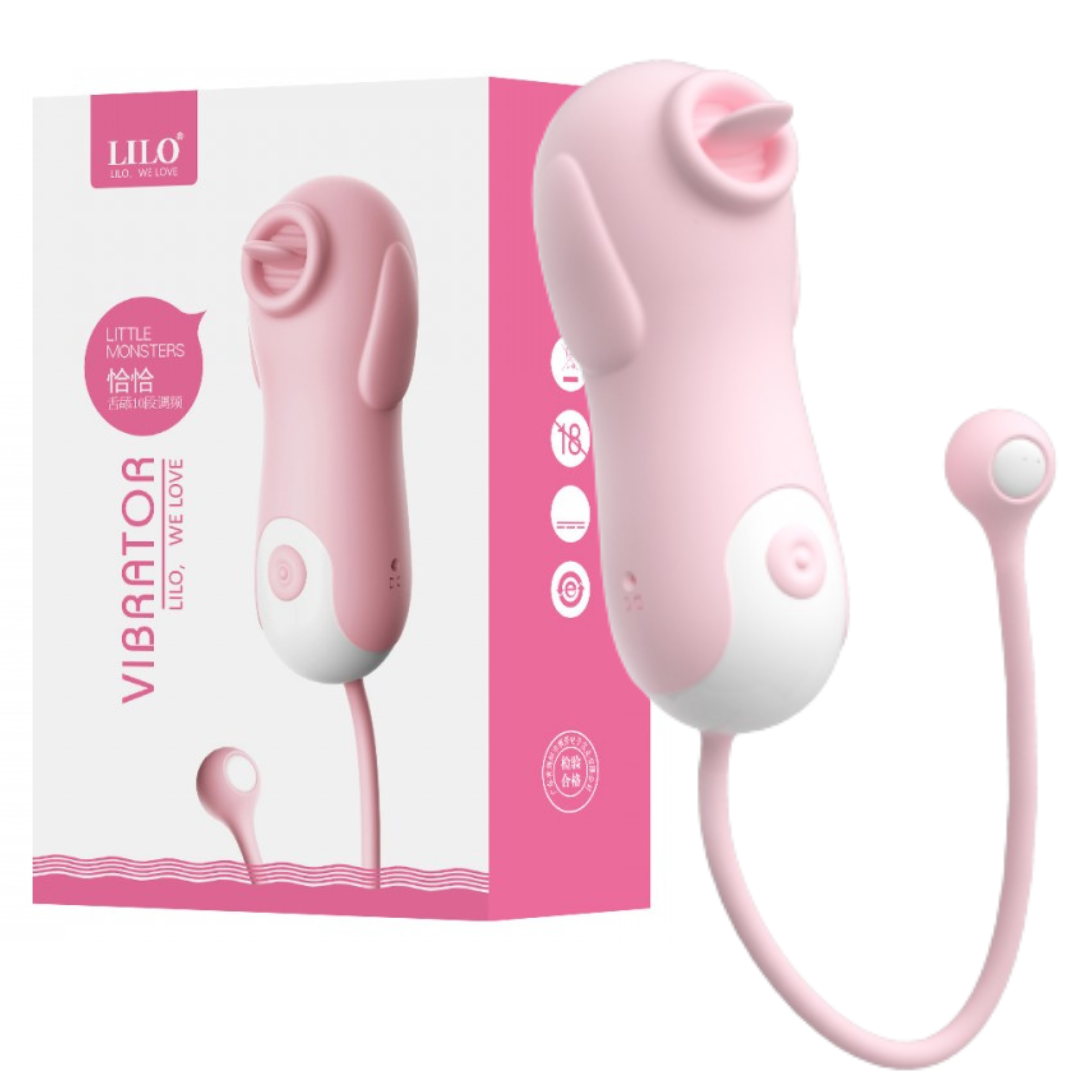 Vibrador de Clitóris Com Língua Estimuladora, 10 Velocidades