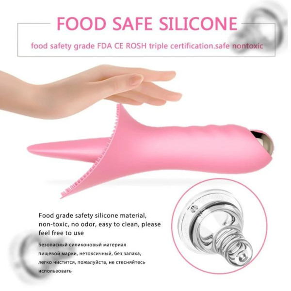 Vibrador Estimulador de Clitóris Com Cerdas Massageadoras 10 Vibrações - Image 7