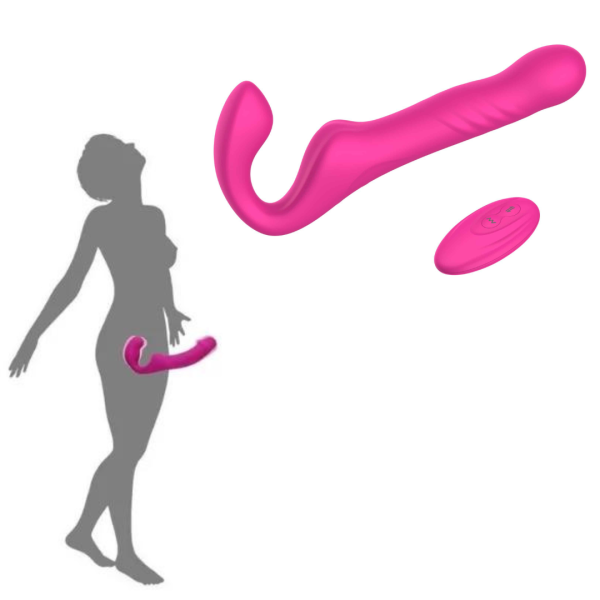 Vibrador Duplo Strapless Feminino Vai e Vem 10 Velocidades Recarregável - Image 3