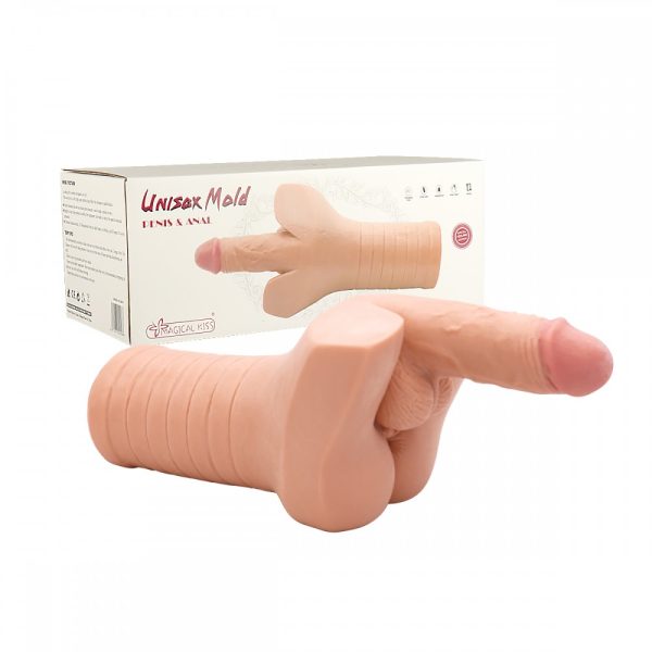 Masturbador com pênis e anus em Cyberskin - Unisex Mold 1kg