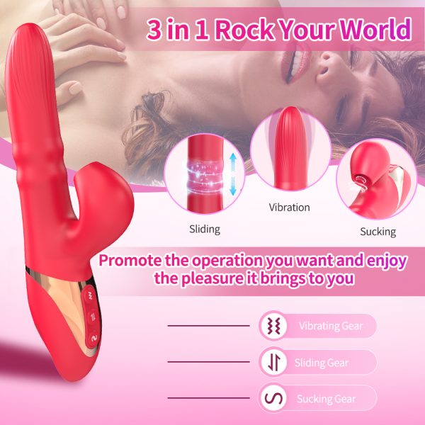 Vibrador Ponto G e Estimulador de Clitóris C/ Sucção Sliding - Image 8