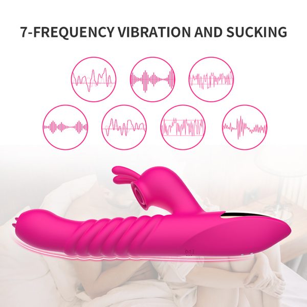 Vibrador Com Vai e Vem e Língua + Estimulador com Sucção USB - Image 10