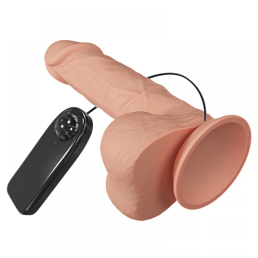 Pênis Realístico Com Vibrador e Ventosa 21,8x4,3CM - Bahamud - Imagem 5