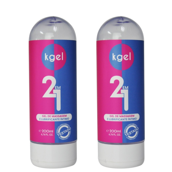 KIT 02 Géis de Massagem e Lubrificante Kgel 2 em 1 - 200ML - Image 2