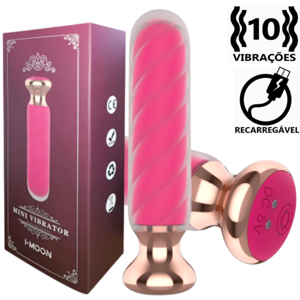 Mini Vibrador Bullet Aveludado, 10 Modos de Vibração I-Moon