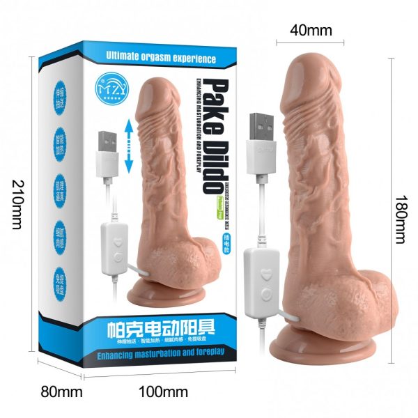 Pênis Com Ventosa, Vibração, Vai e Vem e Aquecimento Via USB - Image 5