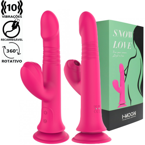 Vibrador Estimulador Clitoris e Ponto G Rotativo e Snow love