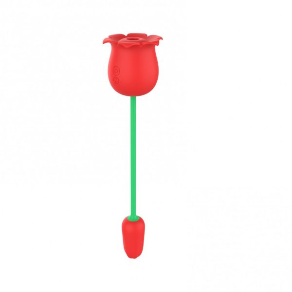 Vibrador Formato de Rosa 2 em 1 Sugador e Penetrador - USB - Image 7