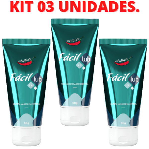 KIT 03 Lubrificante Gel de Massagem Corporal - Fácil Ice Lub - Image 2