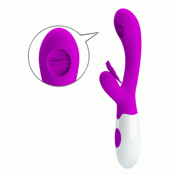 Vibrador de Ponto G com Língua, Clitóris com Borboleta Moth - Image 2