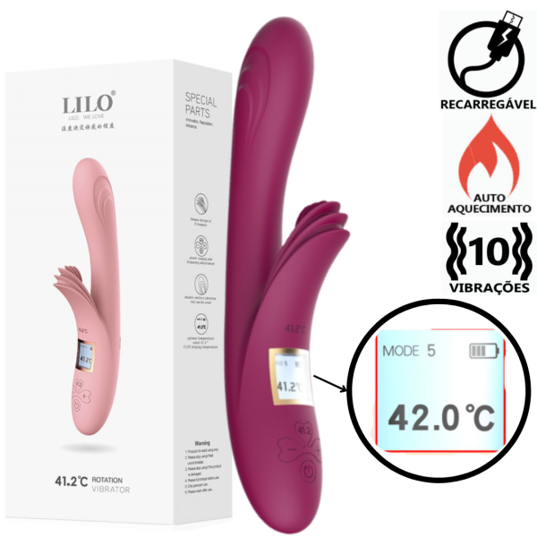 Vibrador de Ponto G e Clitóris com 10 modos de vibração LILO