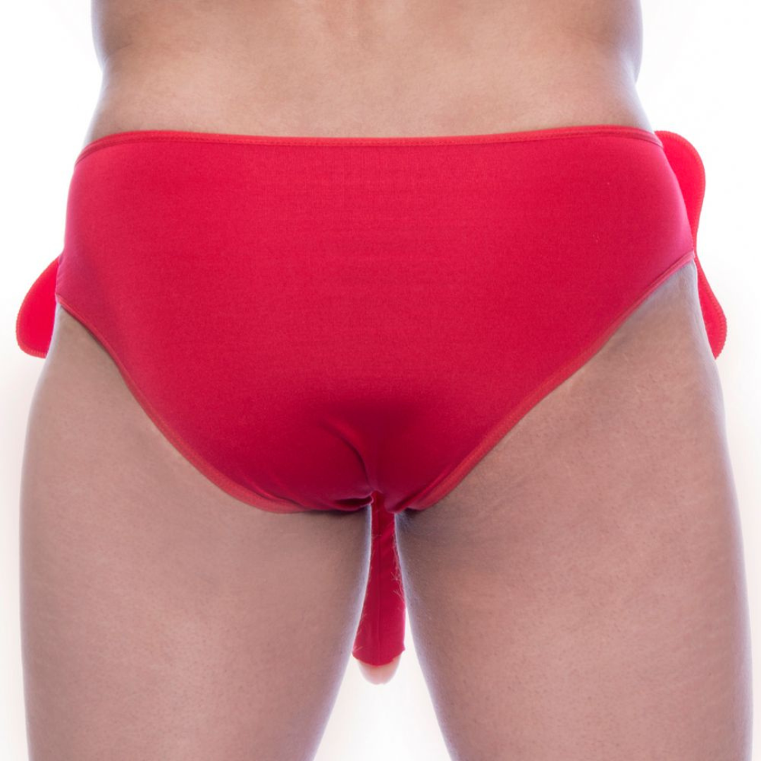 Cueca Sexy Elefante Com Tromba na cor Vermelha MIL TOQUES - Imagem 3
