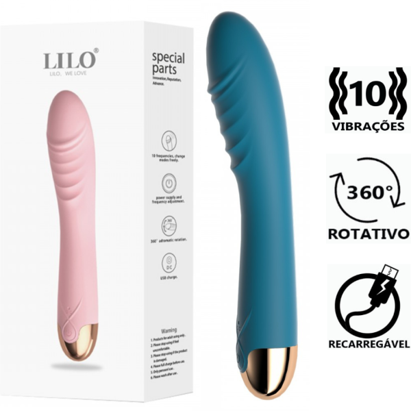Vibrador Personal Verde 10 Velocidades de Vibração e Rotação