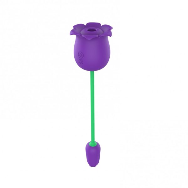 Vibrador Formato de Rosa 2 em 1 Sugador e Penetrador - USB - Image 6
