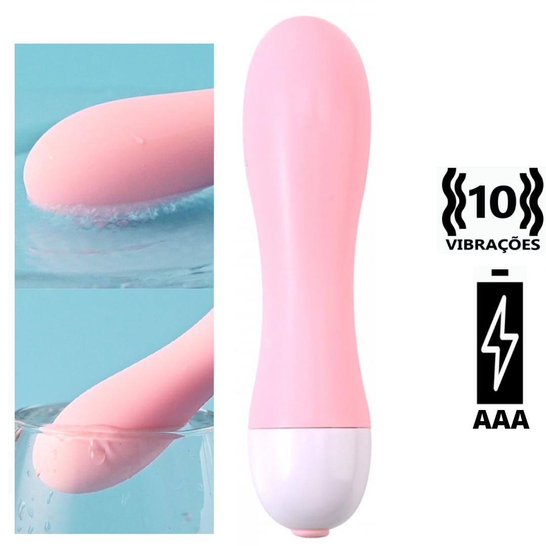 Vibrador Personal Liso com 10 Modos de Vibração - LILO