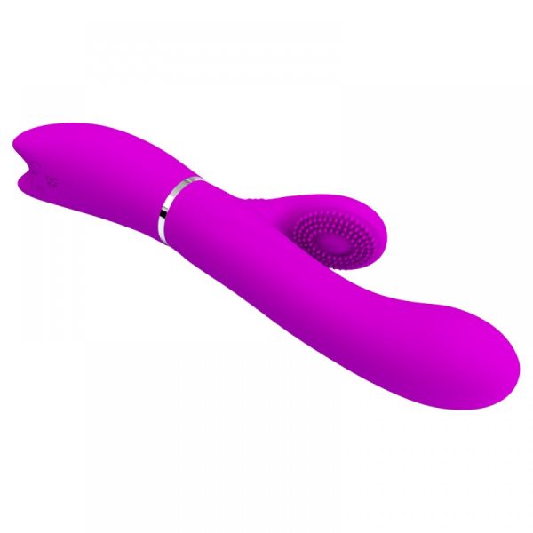Vibrador Duplo de Ponto G e Clitoris Aveludado - Pretty Love - Image 4