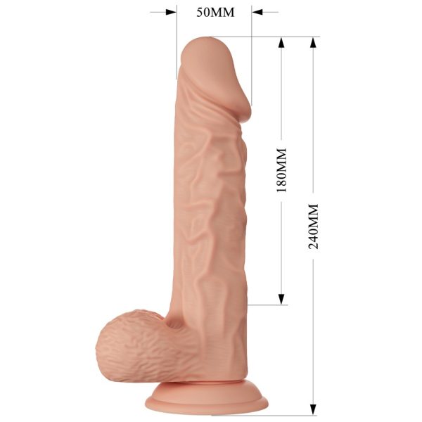 Pênis Realístico Com Vibrador e Ventosa 24x4,6CM Buraq BAILE - Image 4