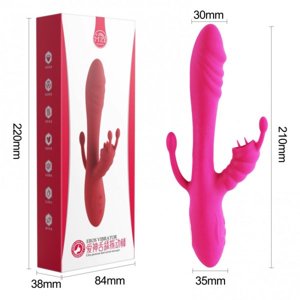 Vibrador Ponto G + Estimulador de Clitóris com Língua - USB - Image 2
