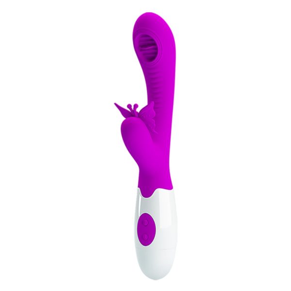Vibrador de Ponto G com Língua, Clitóris com Borboleta Moth - Image 4