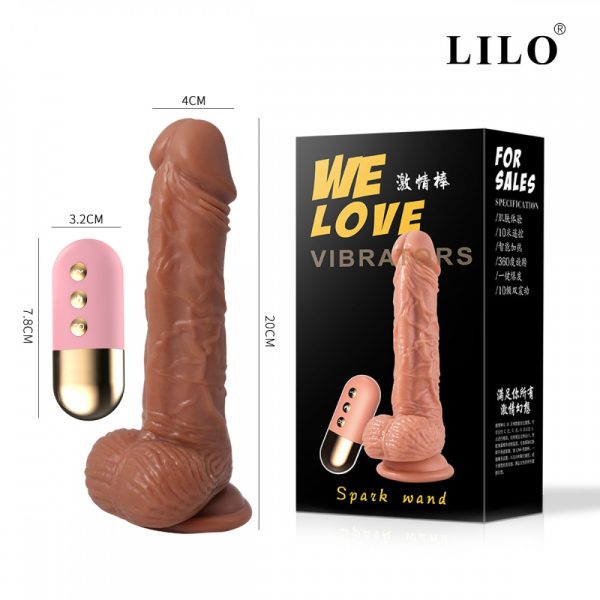 Pênis Realístico Com Vibrador e Aquecimento 20x4cm - USB - Image 10