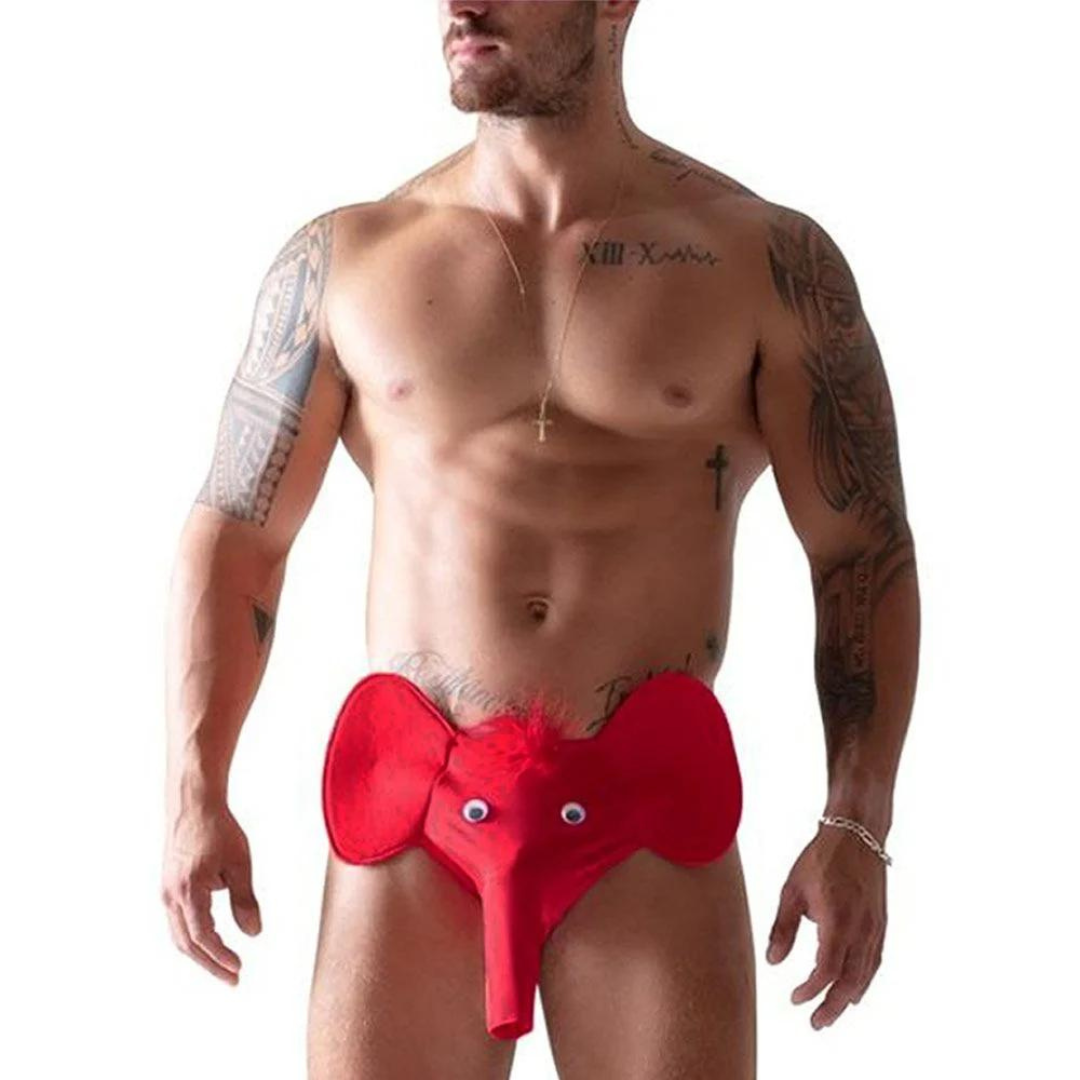 Cueca Sexy Elefante Com Tromba na cor Vermelha MIL TOQUES - Imagem 2