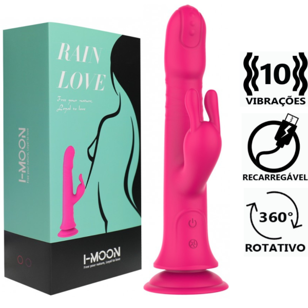 Vibrador Estimulador de Ponto G e Clitóris Rain Love I-Moon