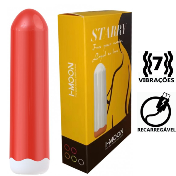 Vibrador Bullet Vermelho Recarregavel de 7 Velocidade I-Moon