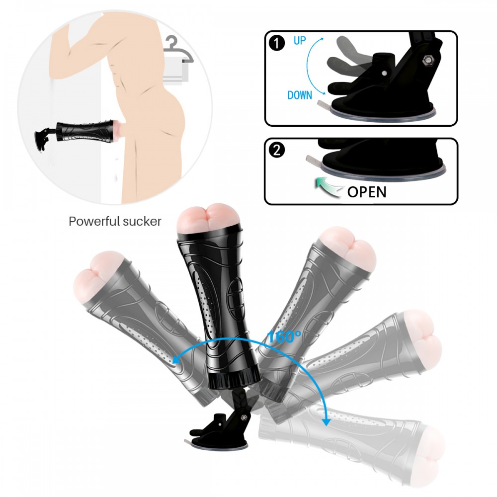 Masturbador Lanterna Com Ventosa e Orifício Formato de Anus - Imagem 7