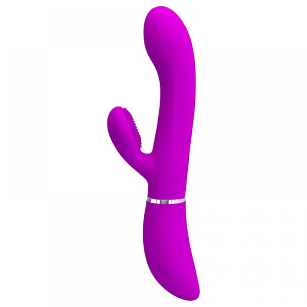 Vibrador Duplo de Ponto G e Clitoris Aveludado - Pretty Love - Image 6