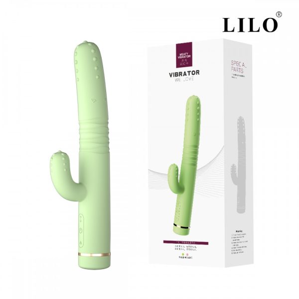Vibrador de Ponto G e Clitóris com Vai e Vem Forma de Cacto - Image 8