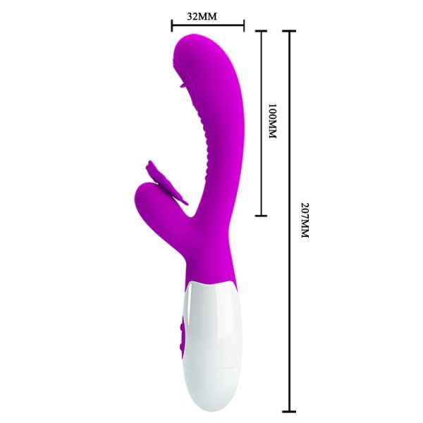 Vibrador de Ponto G com Língua, Clitóris com Borboleta Moth - Image 8