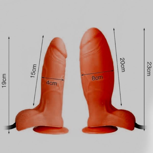 Pênis Inflável Realístico Tamanho 8cm Marrom Inflatable Pênis - Image 3