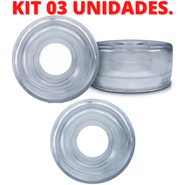 KIT 03 Aneis Translucido Para Bomba Peniana em Silicone - Image 2