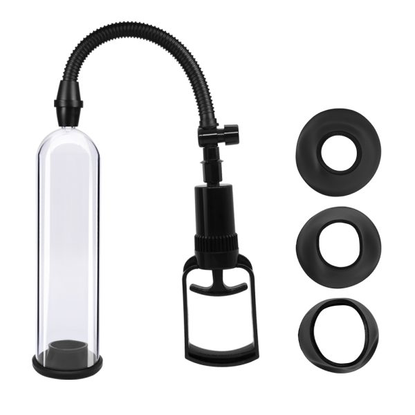 Bomba Peniana Manual com 3 Aneis Incluso 22x7cm - Penis Pump - Image 3