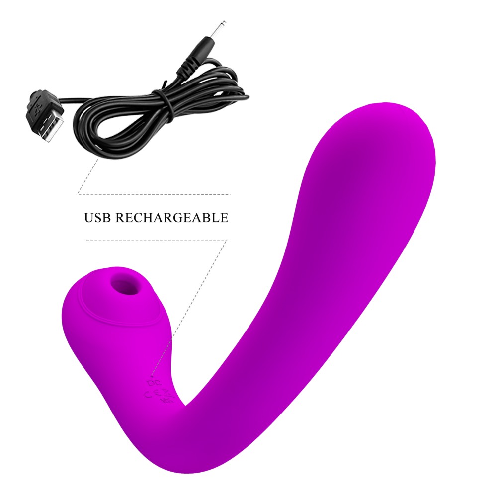 Vibrador Duplo Com Sugador e Penetrador Com 12 Velocidades - Imagem 6
