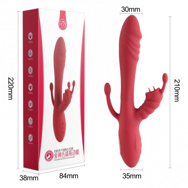 Vibrador Ponto G + Estimulador de Clitóris com Língua - USB - Image 8