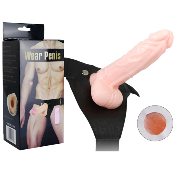 Capa Peniana Realista Com Cinta de Alça Elástica, Wear Penis