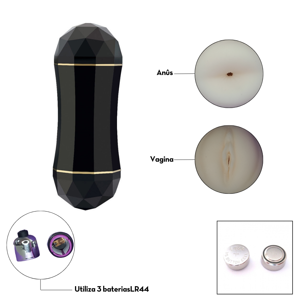 Masturbador Masculino com Orificio e Anus + Vibrador Secwell - Imagem 8