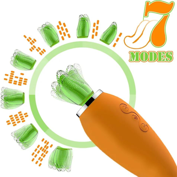 Vibrador Sugador de Clitóris com Língua com 7 Modos de Vibração Sucção e Lambida Recarregável - Image 2