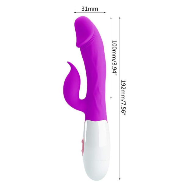 Vibrador Ponto G com Estimulador Clitoriano Recarregável - Female Vibrator - Image 4