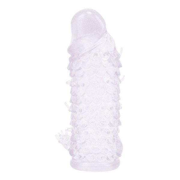 Capa Peniana Transparente Texturizada com Estimulador de Clitóris - Image 3