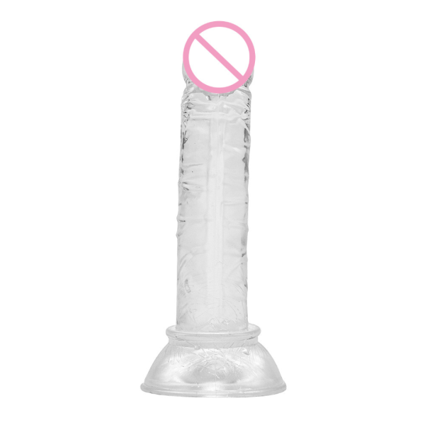 Pênis Dildo Em silicone cor Transparente 13x2,5CM Tamanho P - Image 2