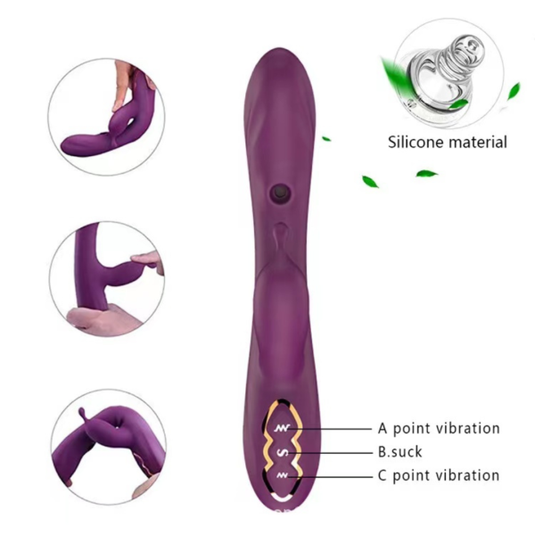 Vibrador Estimulador de Ponto G e Clitóris com Sucção ALPHA - Image 5