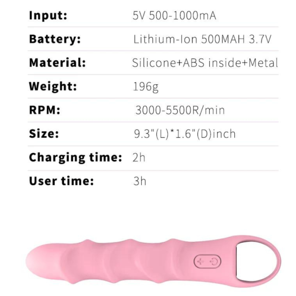 Vibrador Ponto G de 15 Velocidades Com Anel de Dedos - RICO - Image 4