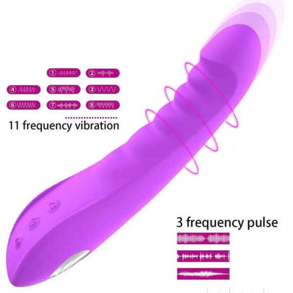 Vibrador Ponto G Com Vai e Vem de 15 Velocidade Recarregavel