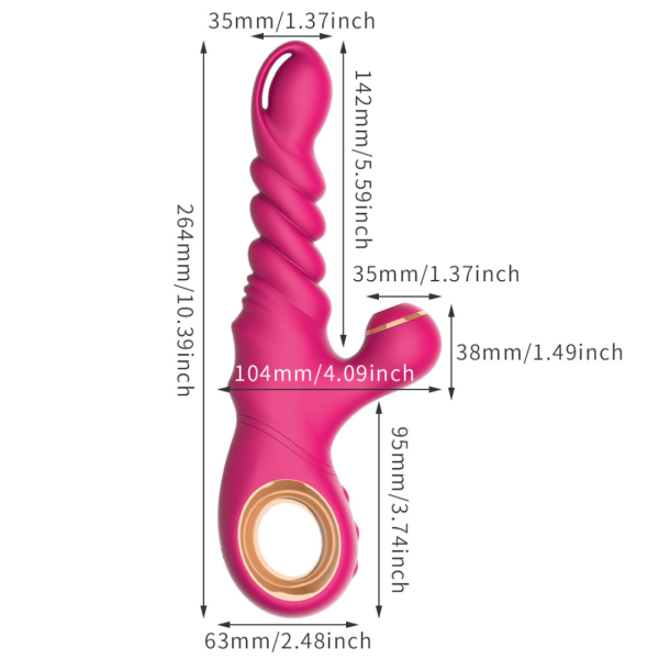 Vibrador de Ponto G e Clitóris com Sucção, Vai e Vem e Aquecimento - Image 2