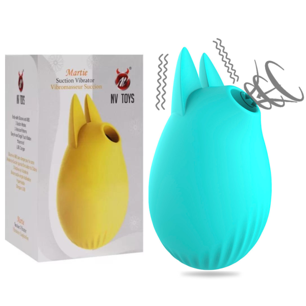 Vibrador Clitoriano Azul 03 Modo de Vibração e Sucção Martie