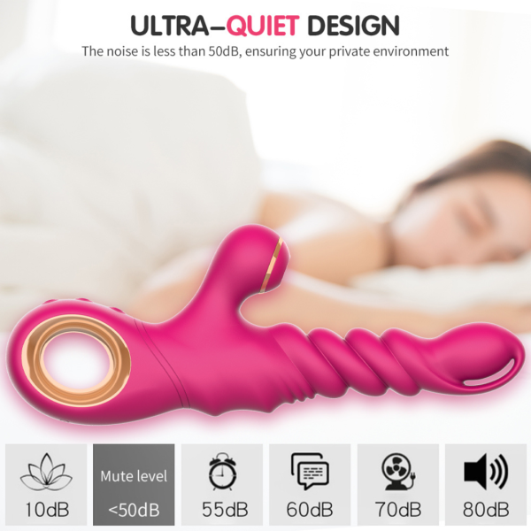 Vibrador de Ponto G e Clitóris com Sucção, Vai e Vem e Aquecimento - Image 4